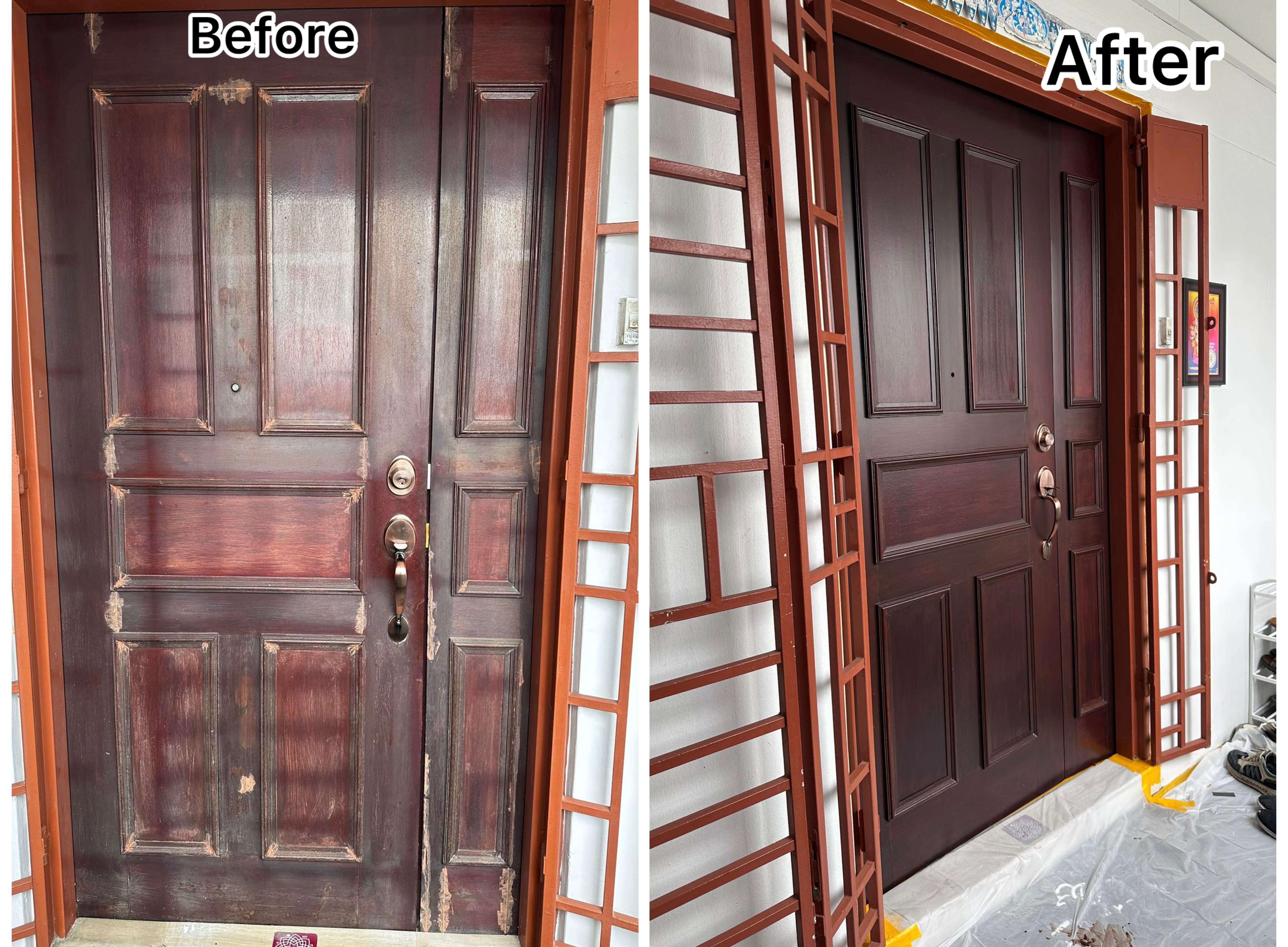 Professional Wooden Door Restoration & Repainting Service in Singapore | Tasfia Engineering & Construction Pte Ltd